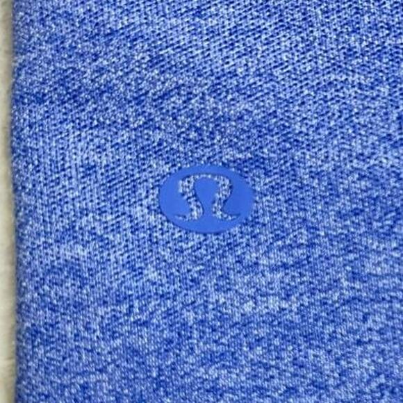 Lululemon Evolution Short Sleeve Polo Men's M Heathered Blue Performance Stretch - Picture 4 of 7